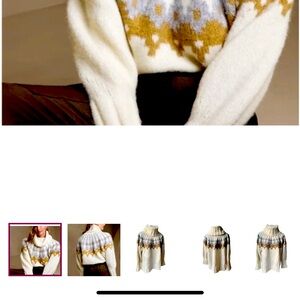 BRAND NEW WITH TAGS! Banana Republic Fair Isle Sweater Bosque Alpaca Wool Sz XXL